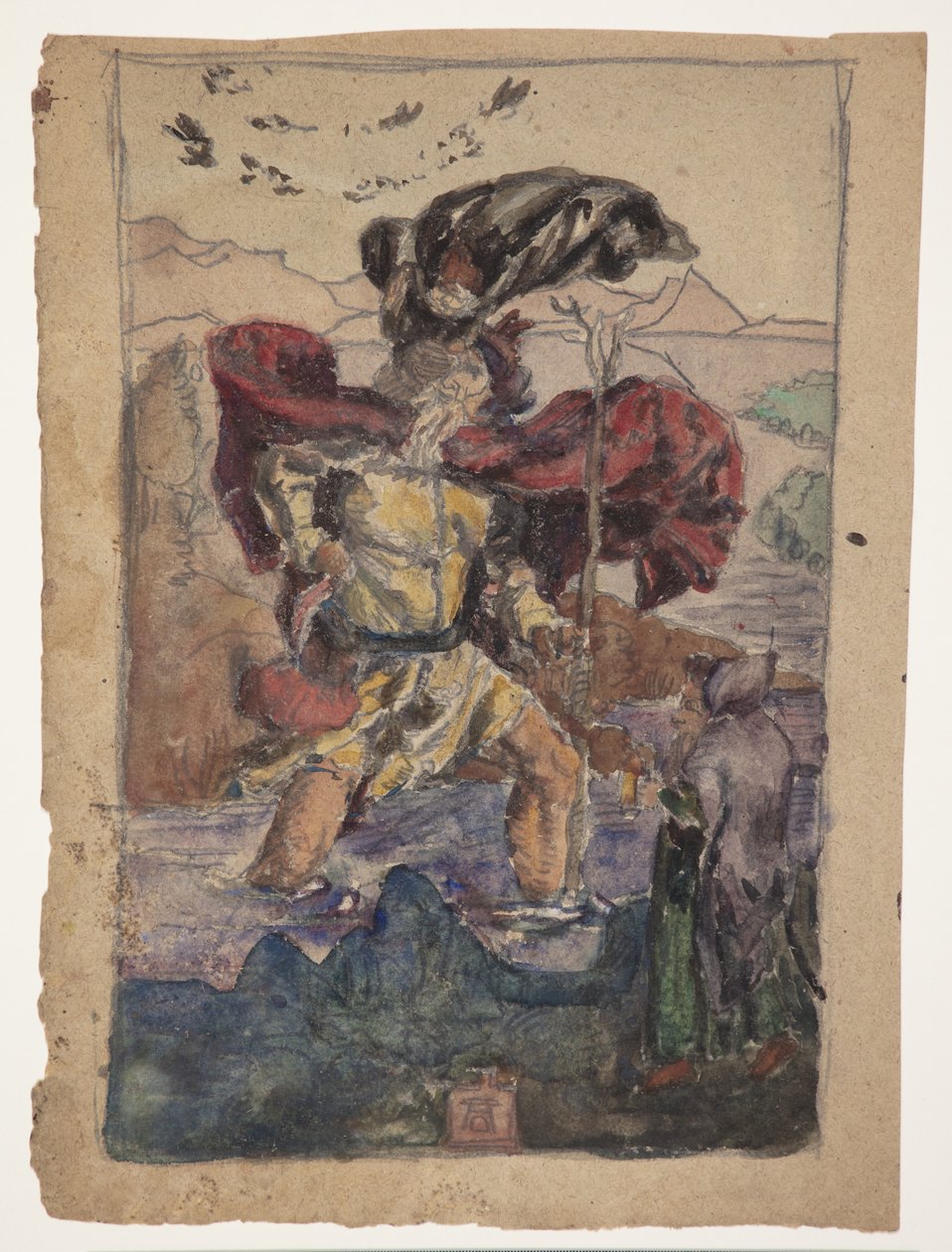 Estudio después de Durero: San Cristóbal II de J.A. Jerichau