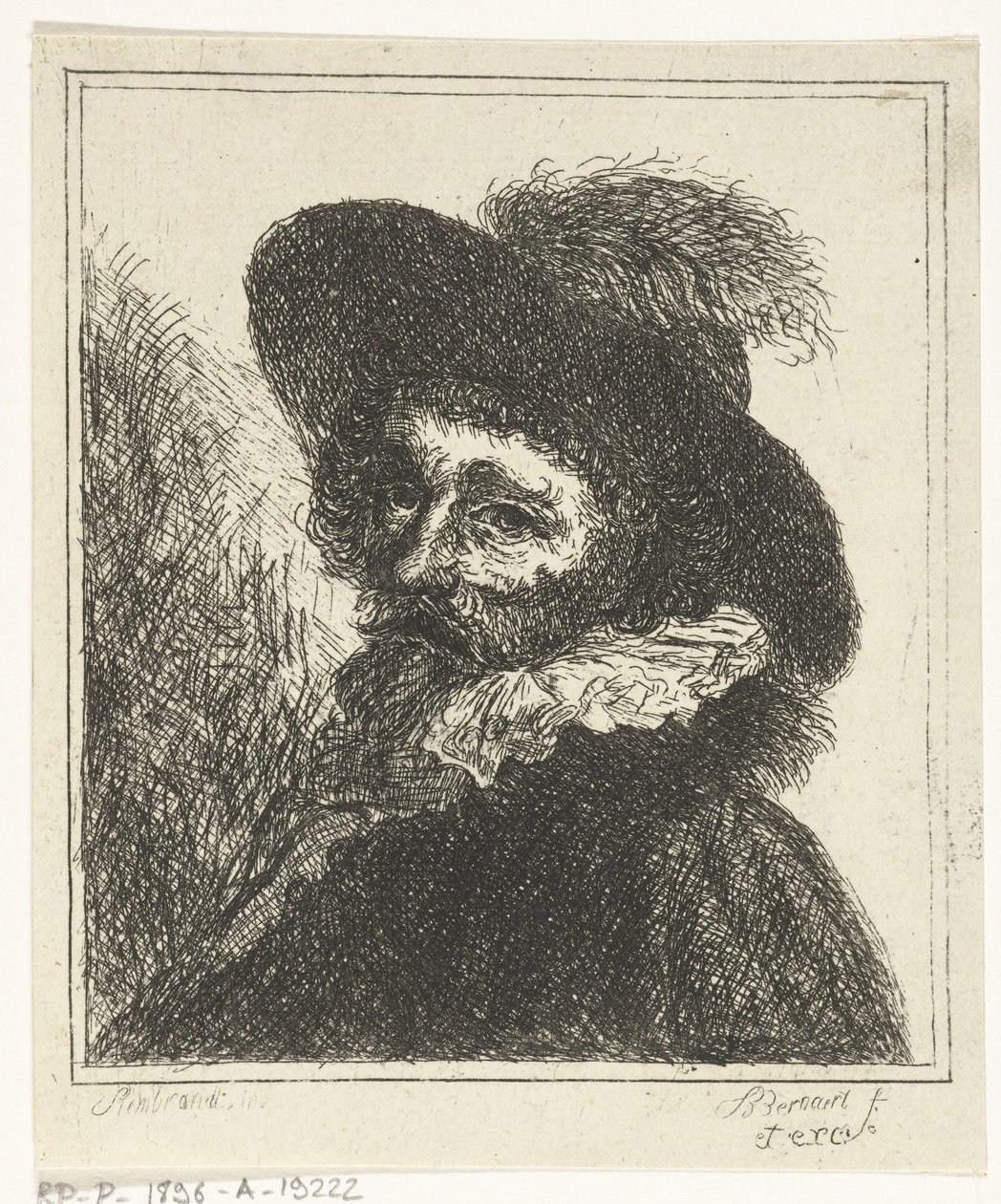 Retrato de hombre con sombrero de J.B. Bernaert