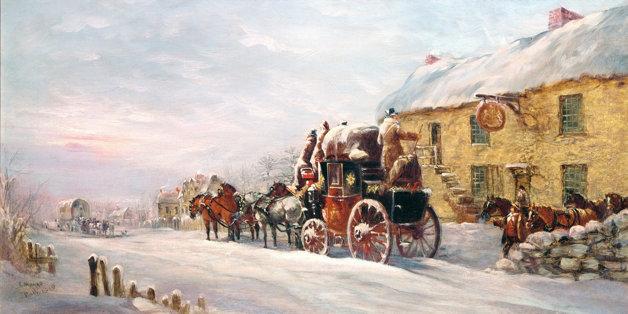 Diligencia Fuera de una Taberna, Bath 1819 de J.C. Maggs