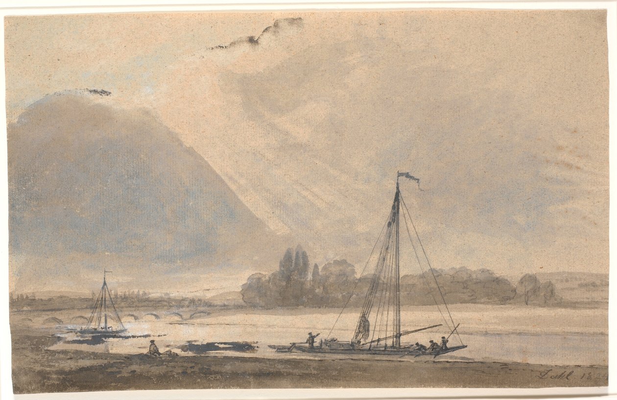Vista del Elba cerca de Dresde de Johan Christian Dahl