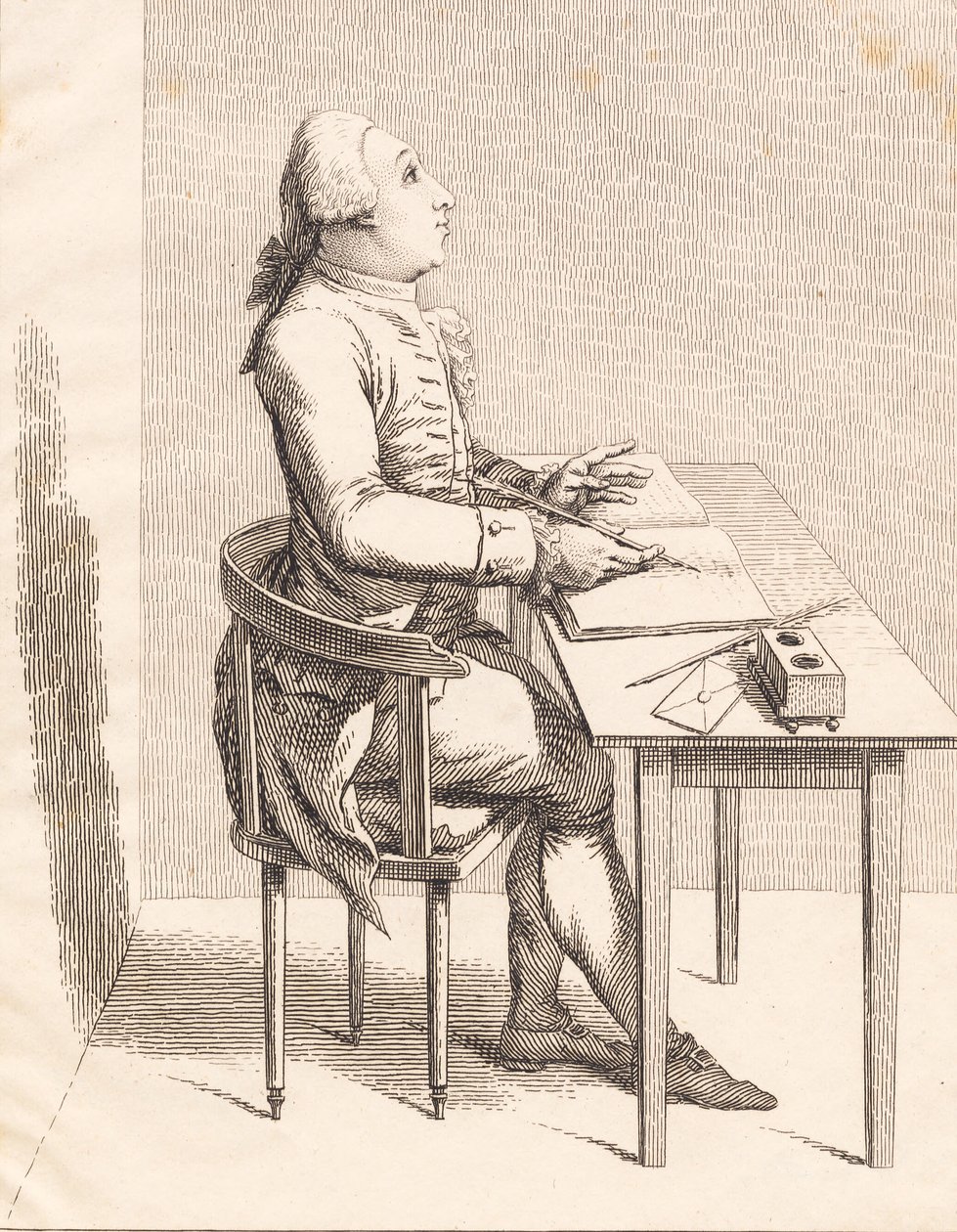 Un caballero en un escritorio de J.F. Clemens