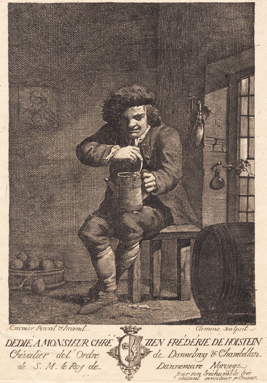 Un campesino sentado de J.F. Clemens