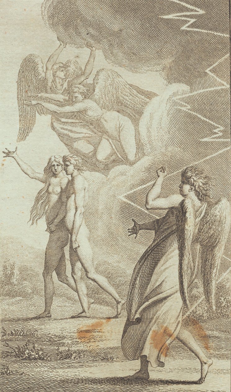 Ilustración de "Adán y Eva" de Ewald. V de J.F. Clemens
