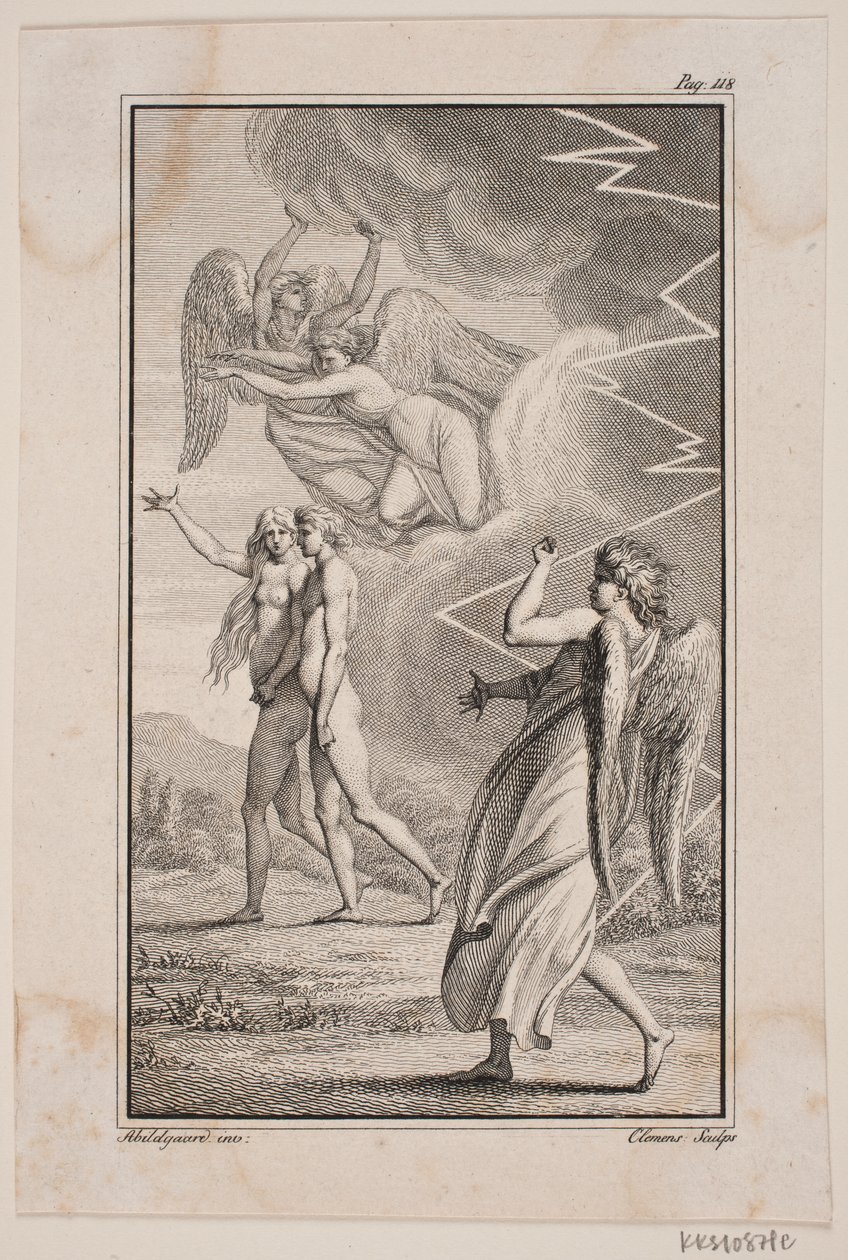 Ilustración de "Adán y Eva" de Johannes Ewald V de J.F. Clemens