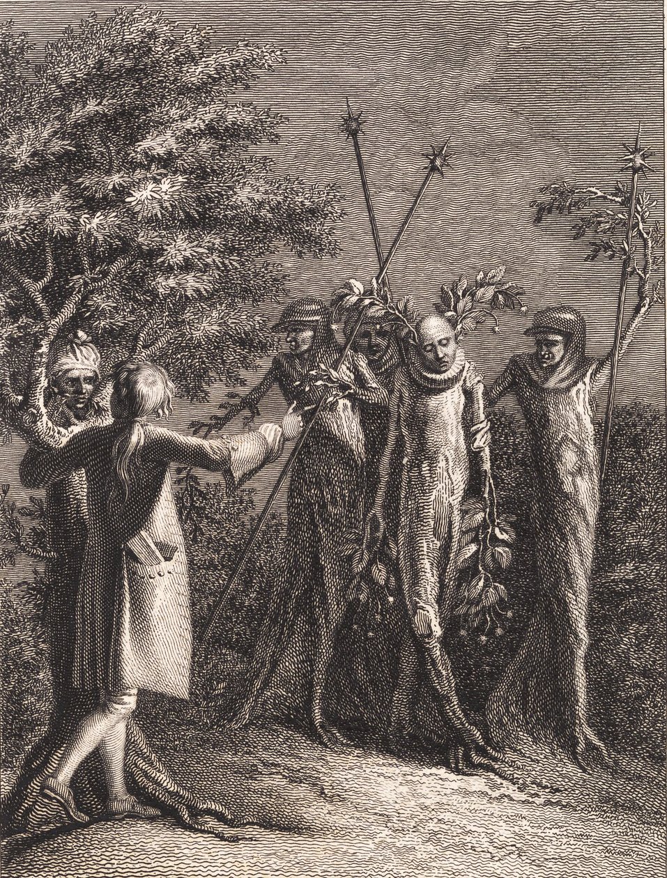 Niels Klim viendo a un delincuente potuano siendo llevado por tres guardias de J.F. Clemens