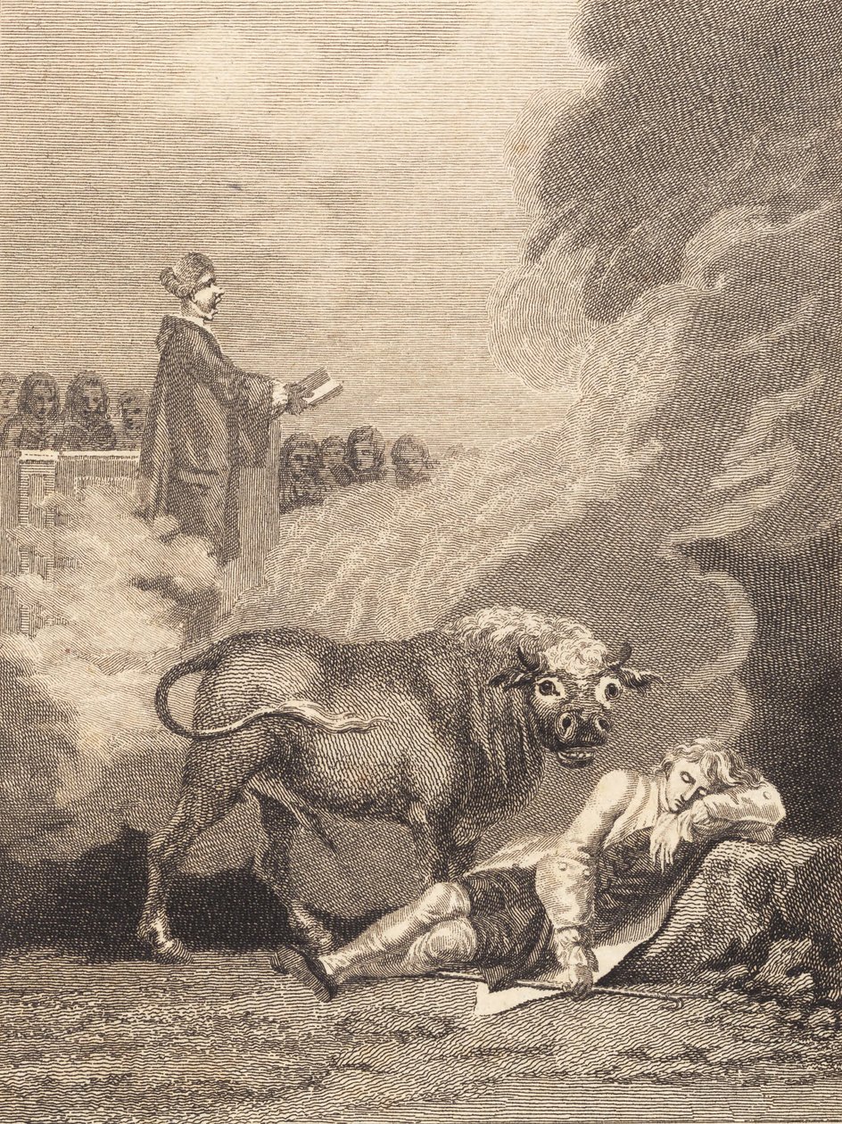 Niels Klim cree escuchar al sacristán en la iglesia de Fane. II de J.F. Clemens