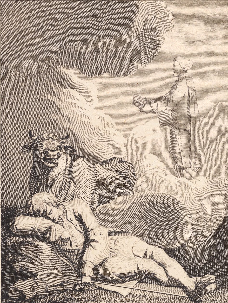Niels Klim cree escuchar al sacristán en la iglesia de Fane. I de J.F. Clemens