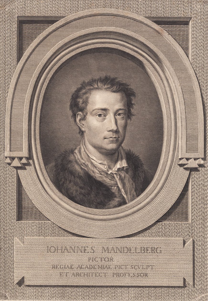 Retrato del pintor Johan Mandelberg de J.F. Clemens