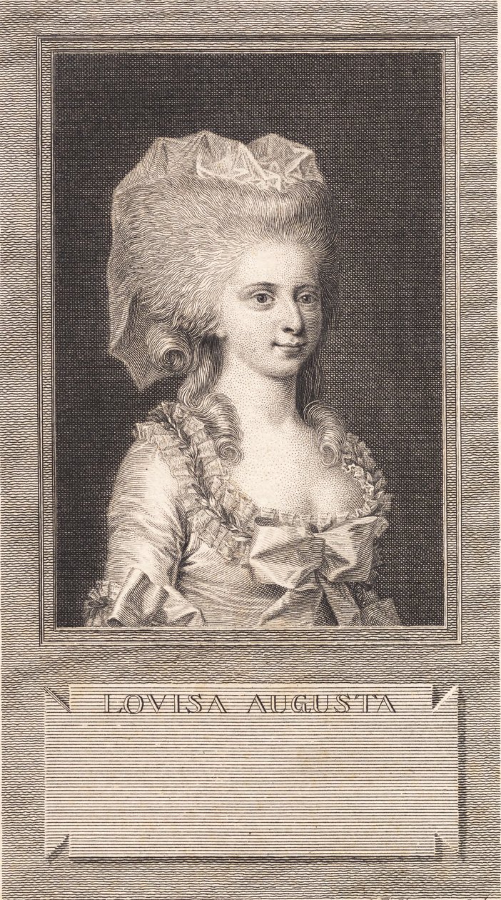 Retrato de la princesa Louise Augusta de J.F. Clemens