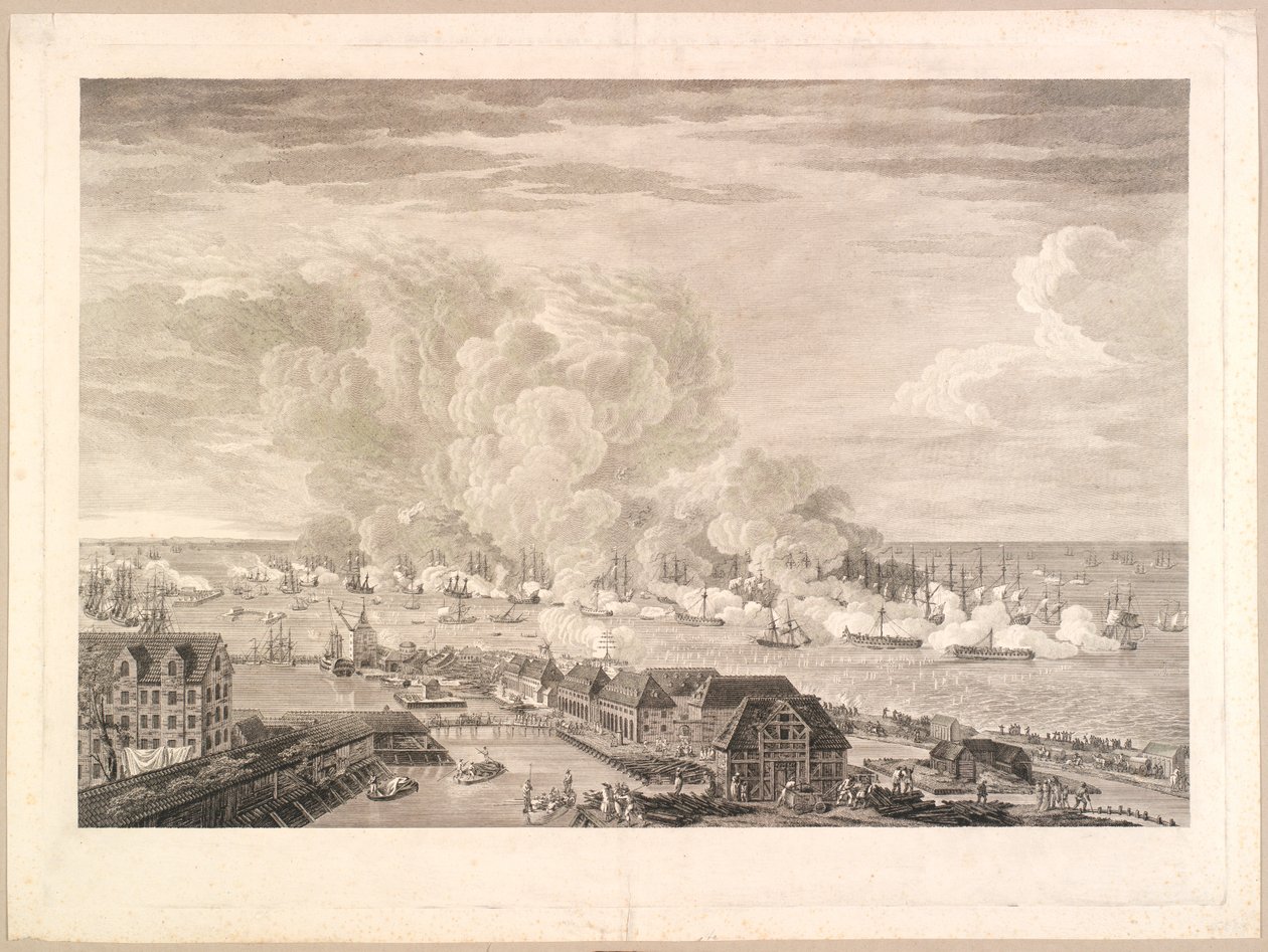 La batalla de Reden 2 de abril de 1801 de J.F. Clemens
