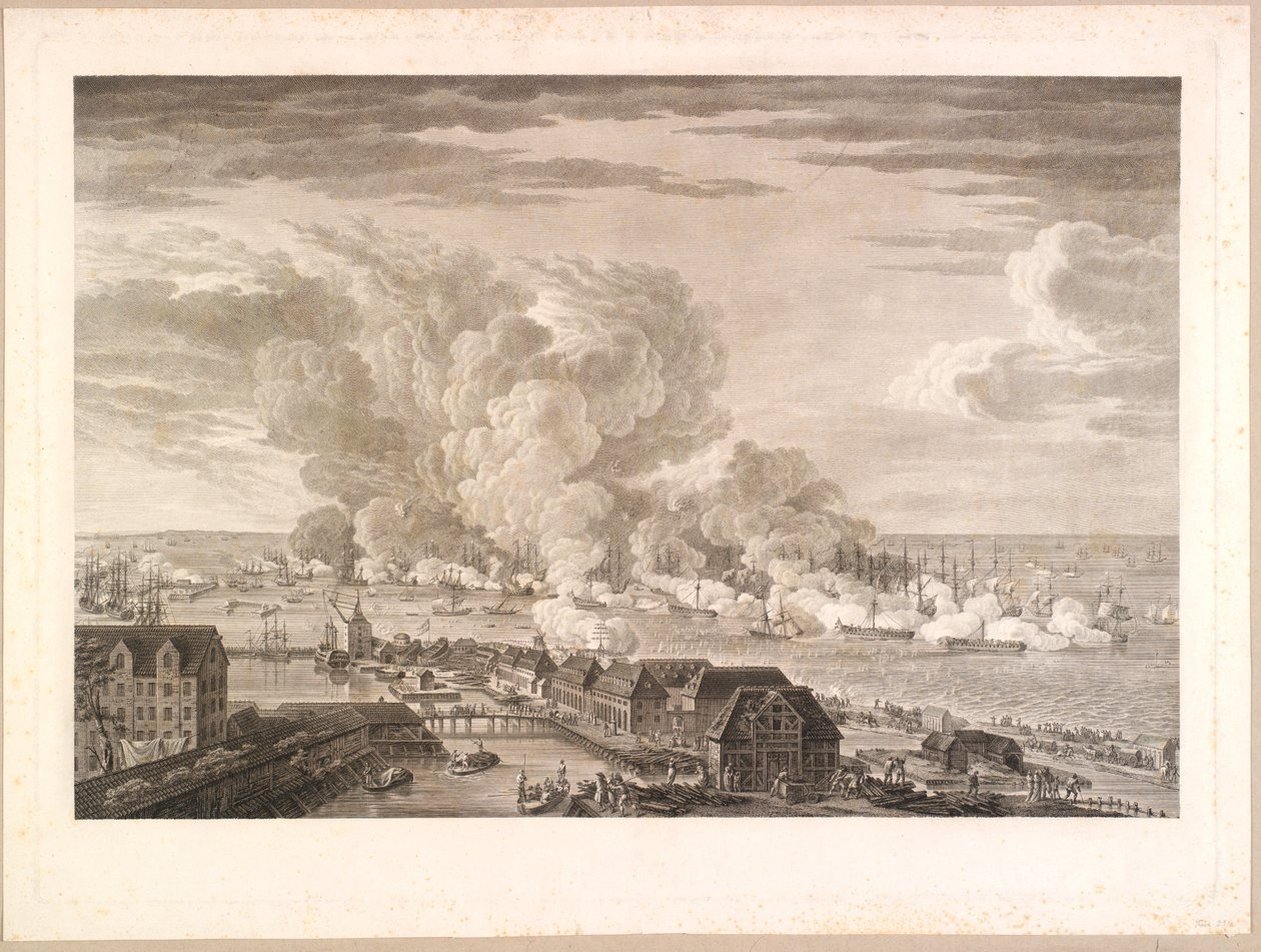 La batalla de Reden el 2 de abril de 1801 de J.F. Clemens