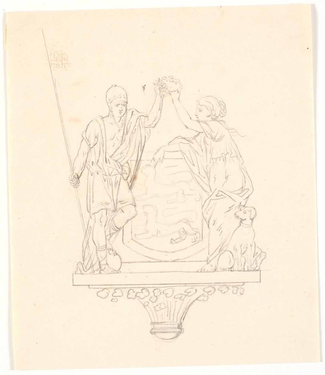 El silencio y la lealtad coronan el escudo de Schleswig de J.F. Clemens