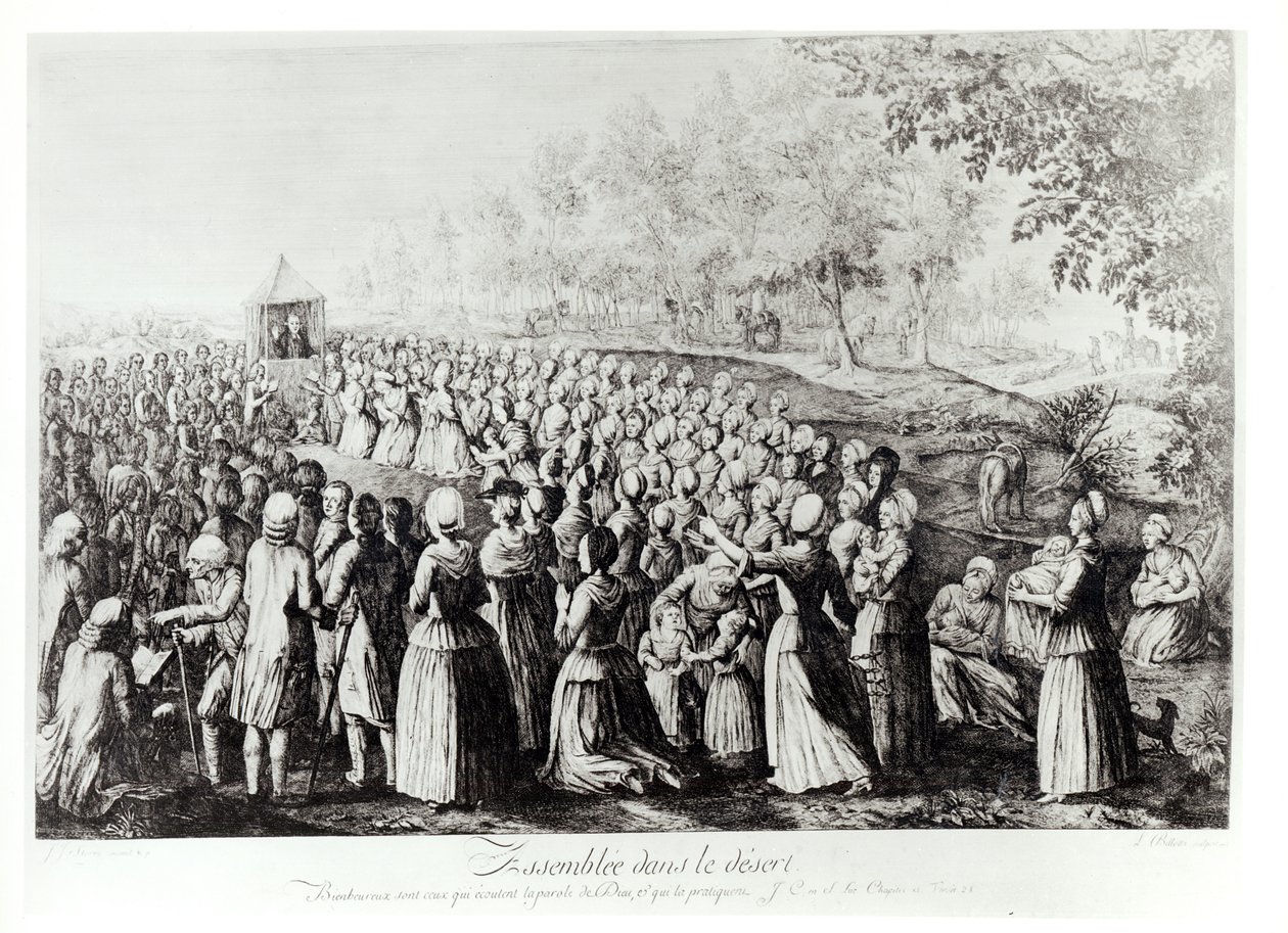 Encuentro en el desierto, grabado por L. Bellotti, 1775 de J.J. Storni