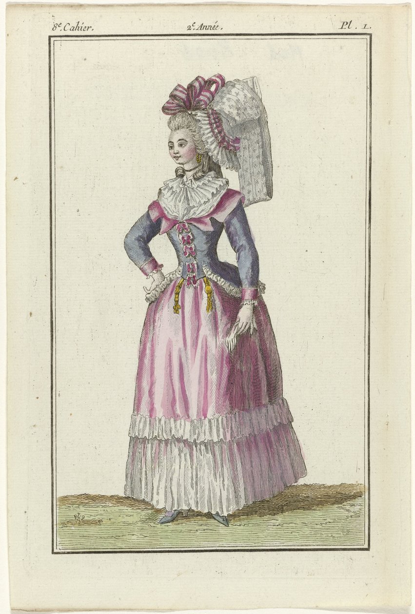 Tienda de Nuevas Modas Francesas e Inglesas, kopie naar 1787, Pl. 1, 8th notebook de J.J. Tuttot