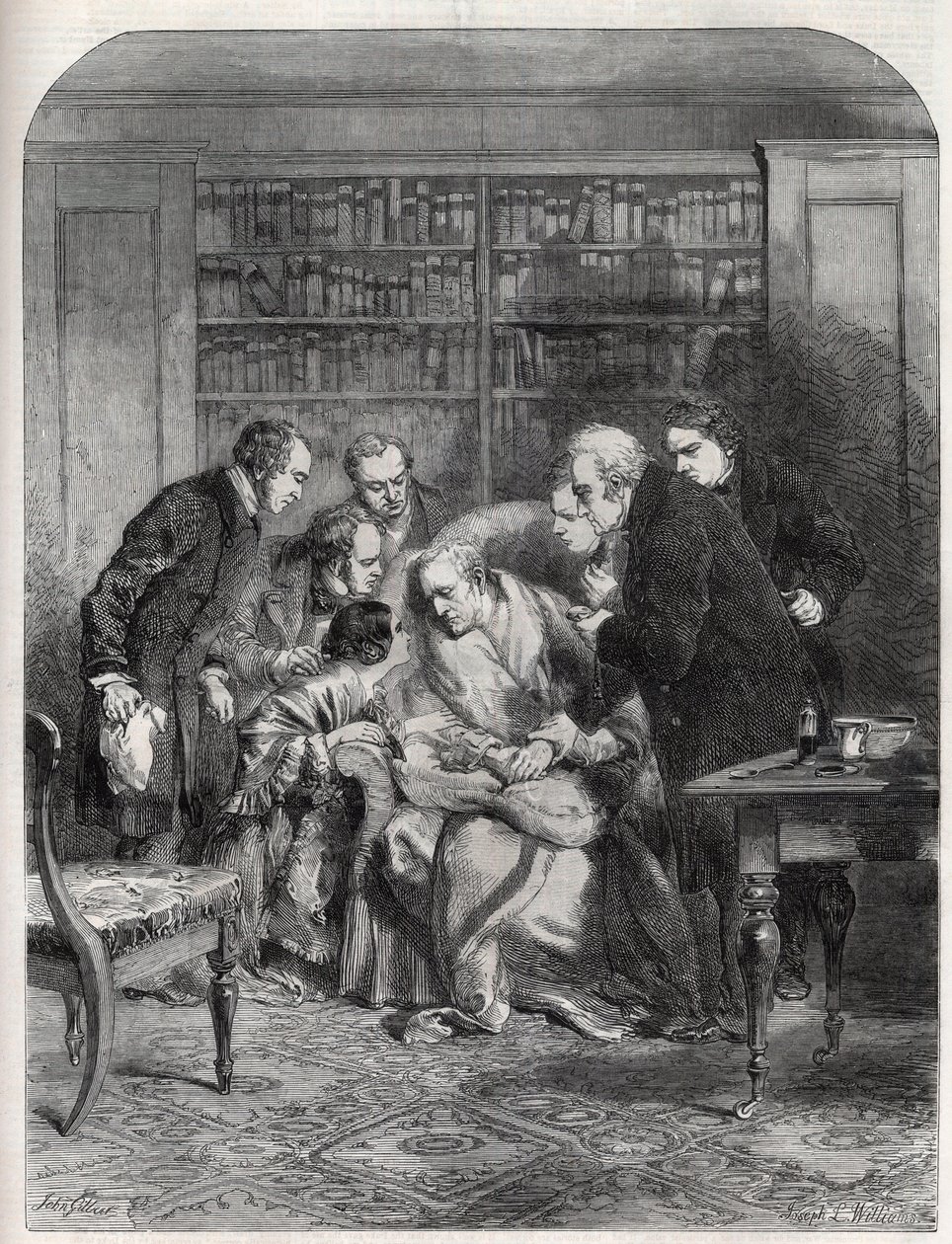 Últimos Momentos del Duque de Wellington (Arthur Wellesley) de J.L. (after) Williams
