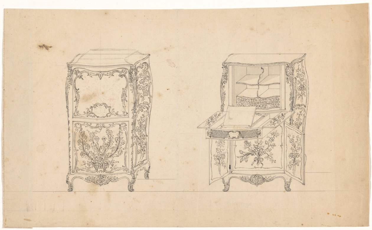 Dos secretarias de J.L. Th. Baijer (attributed to)