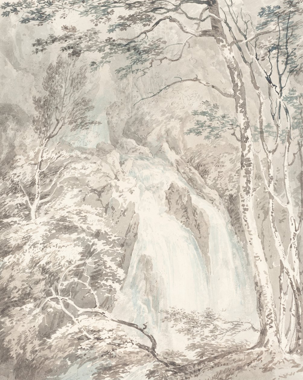 Una cascada de Joseph Mallord William Turner