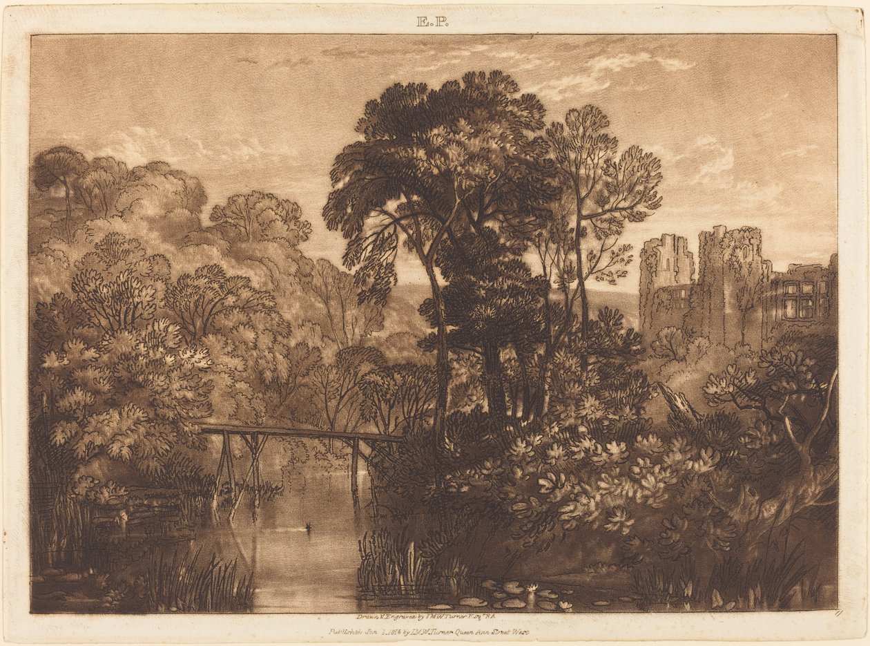 Castillo de Berry Pomeroy, publicado 1816 de Joseph Mallord William Turner