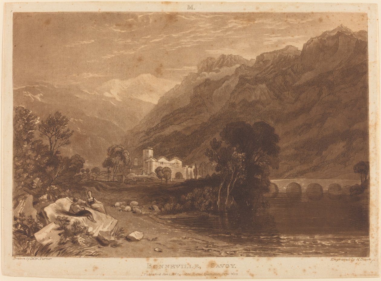 Bonneville, publicado en 1816 de Joseph Mallord William Turner