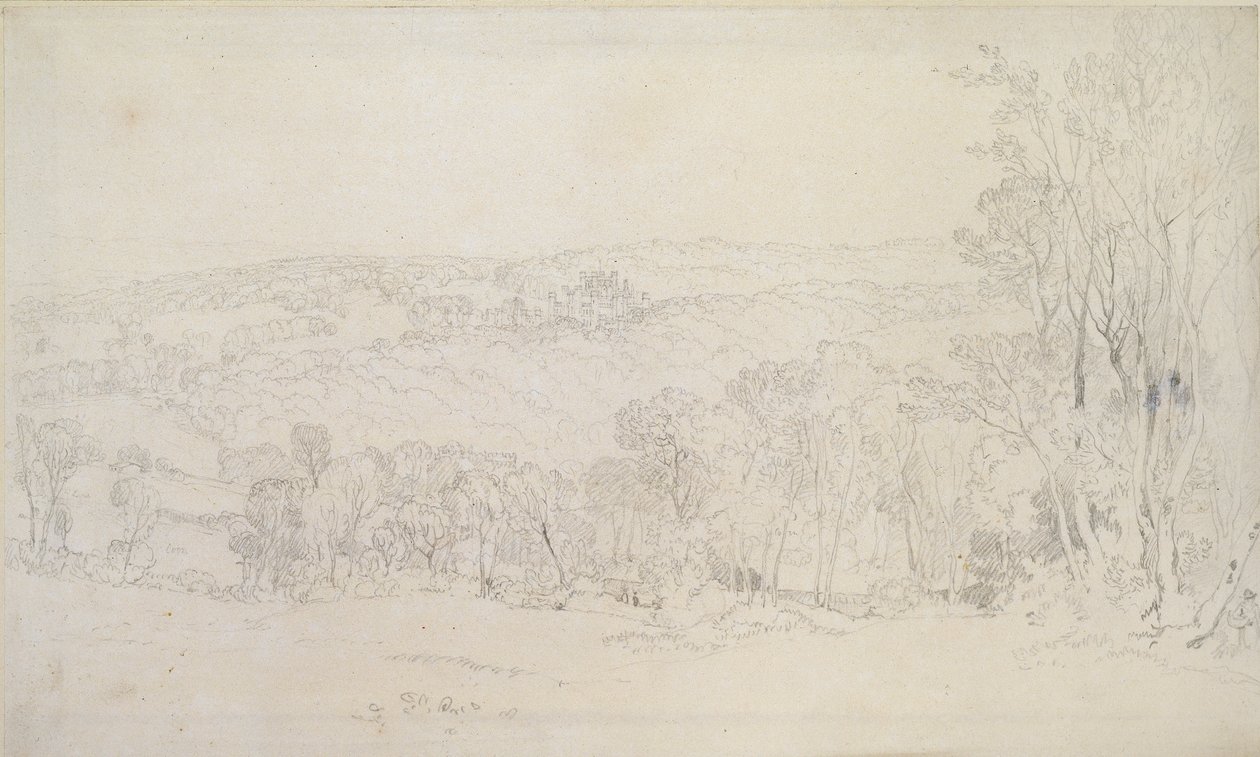 Vista distante del parque del castillo de Lowther, 1809 de Joseph Mallord William Turner