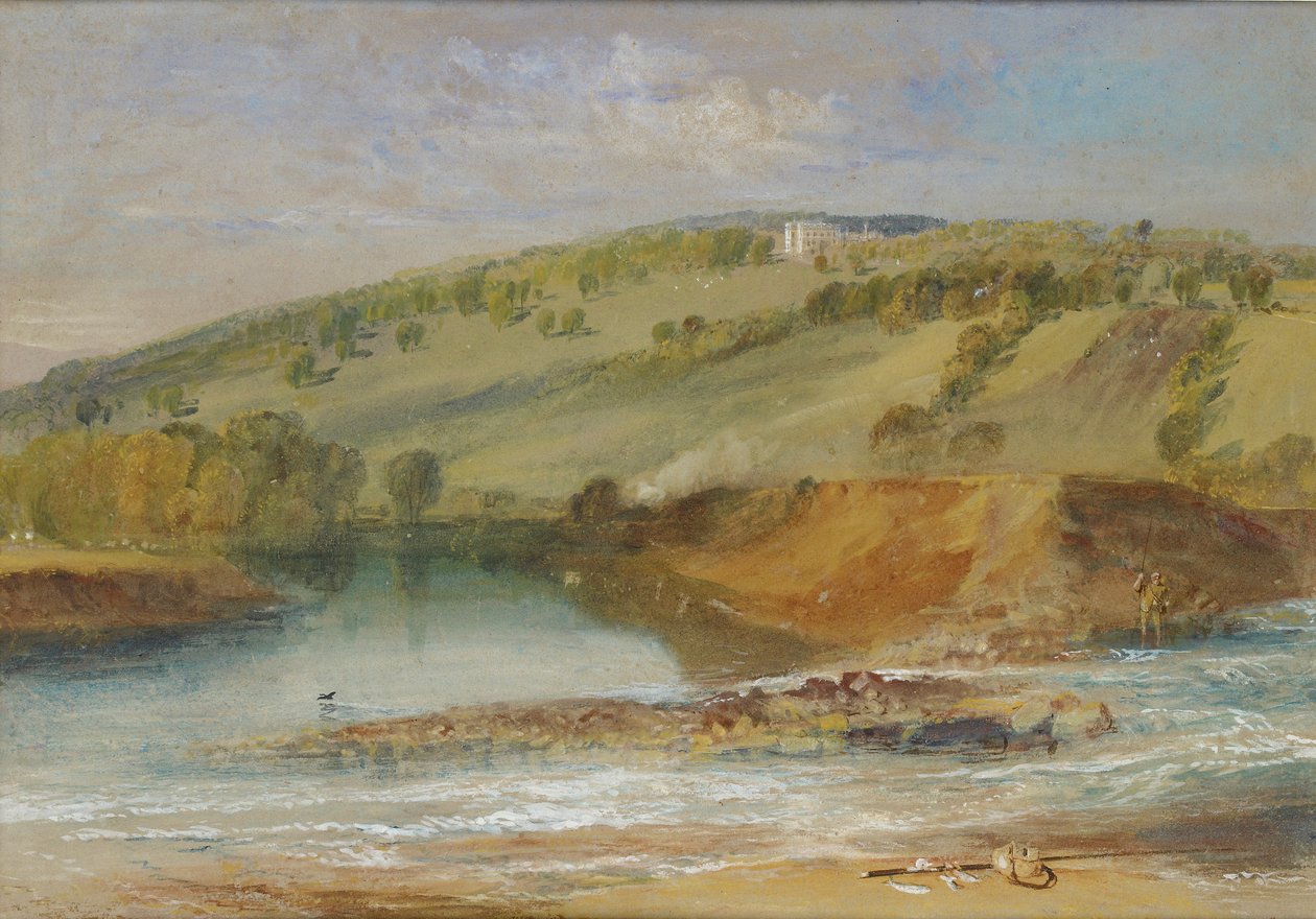Farnley Hall, desde la Unión del Wharfe y el Washburn de Joseph Mallord William Turner