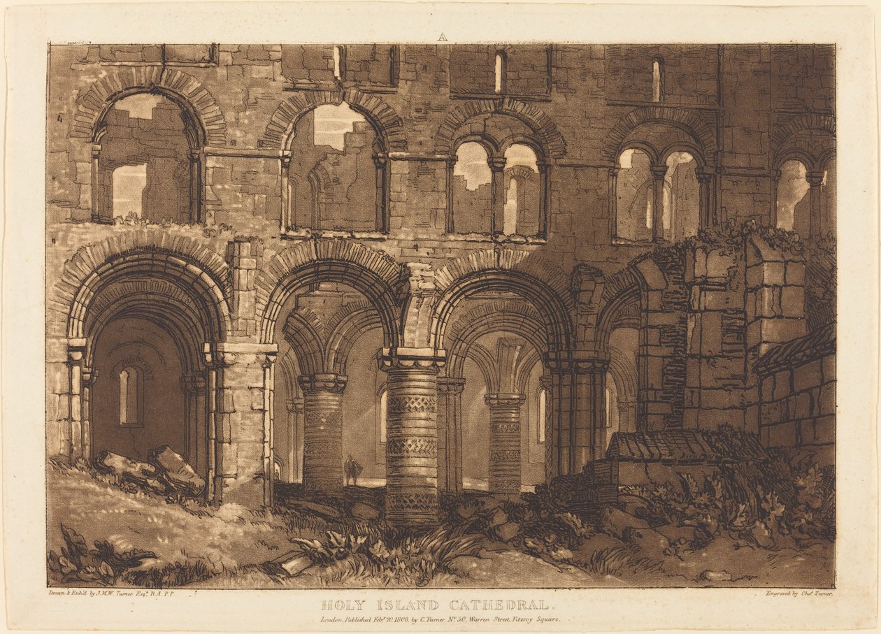 Catedral de Holy Island de Joseph Mallord William Turner
