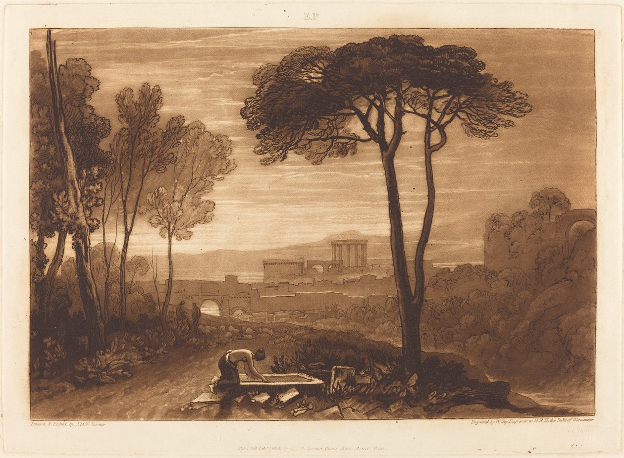 Escena en la Campagna, publicado 1812 de Joseph Mallord William Turner