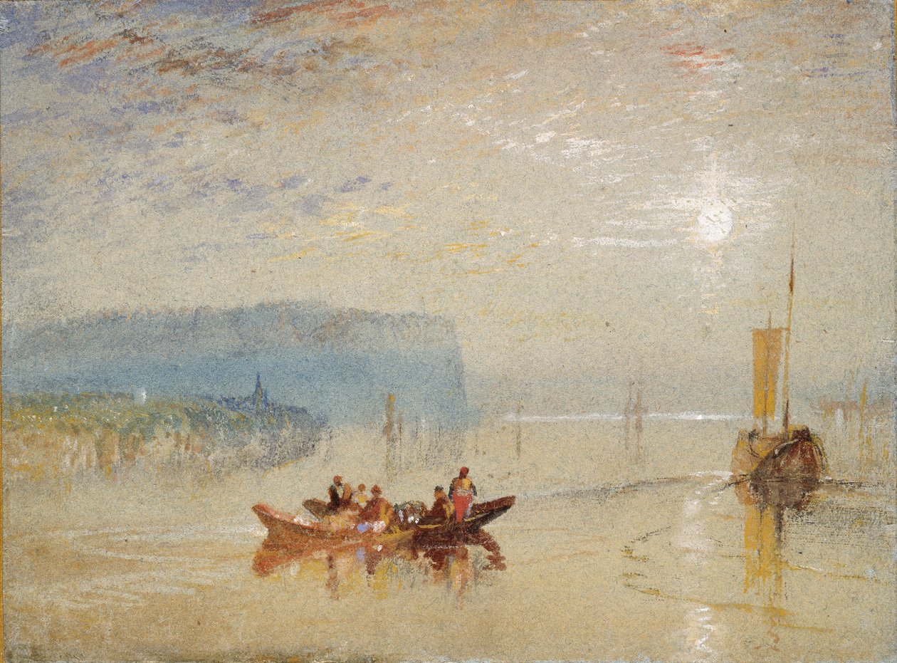 Escena en el Loira, cerca de los Coteaux de Mauves, c. 1830 de Joseph Mallord William Turner
