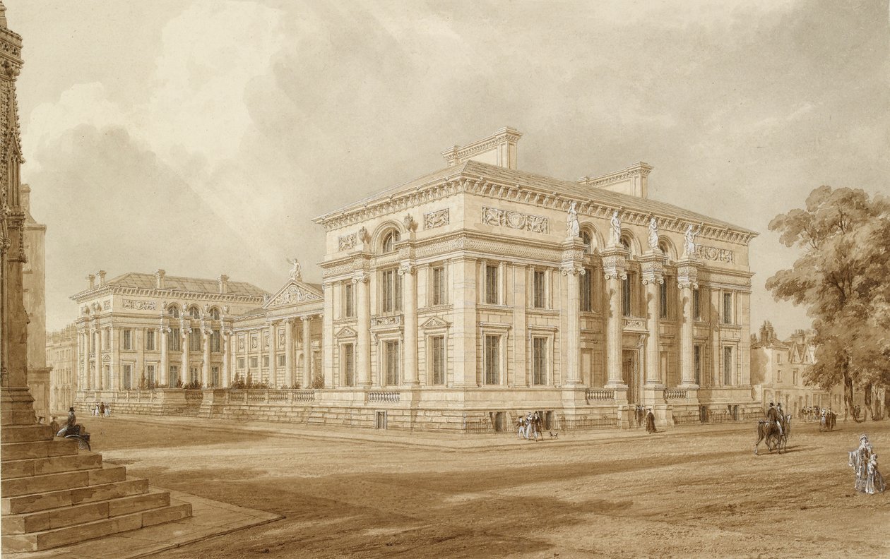 Vista sureste del edificio Taylor y las galerías universitarias de Joseph Mallord William Turner
