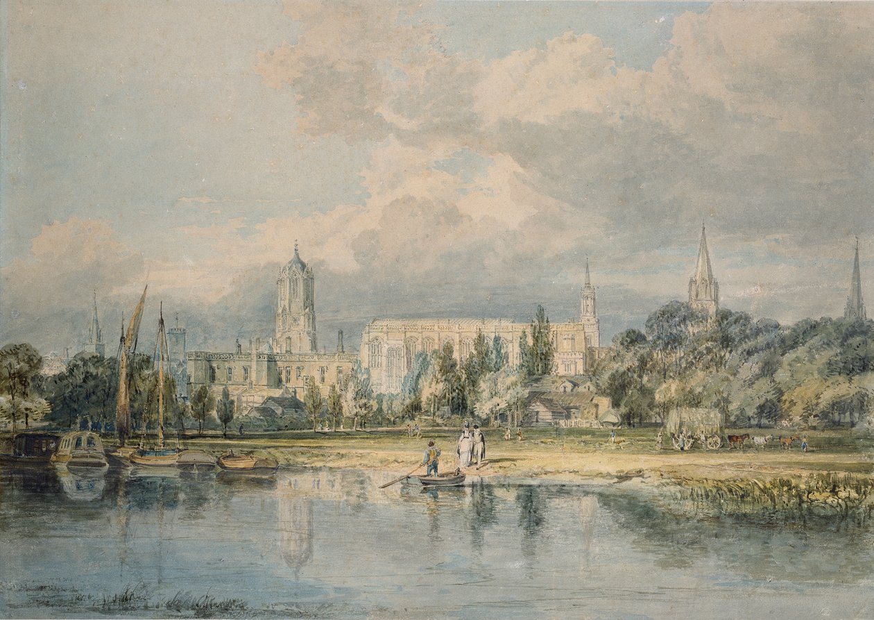 Vista sur de Christ Church desde los prados de Joseph Mallord William Turner