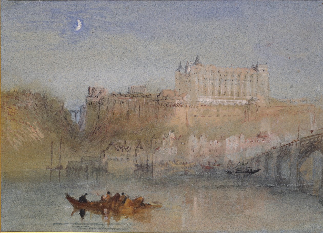 El Puente y el Castillo en Amboise, c. 1830 de Joseph Mallord William Turner