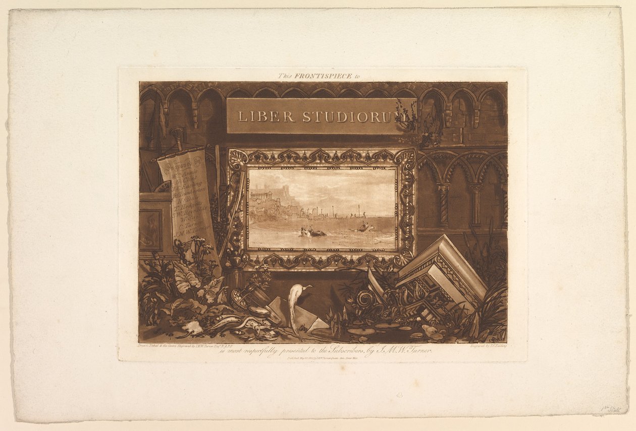 El frontispicio de Liber Studiorum de Joseph Mallord William Turner