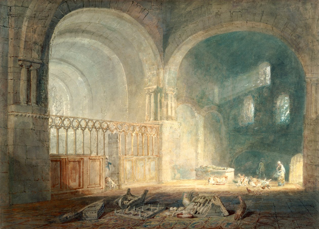 Transepto de la Abadía de Ewenny, Glamorganshire, 1797 de Joseph Mallord William Turner
