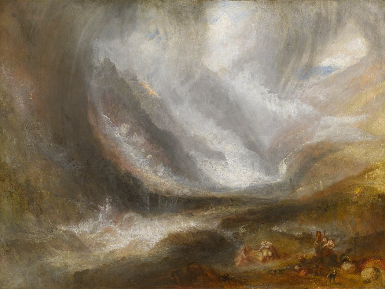 Valle de Aosta: Tormenta de nieve, avalancha y tormenta, 1836-37 de Joseph Mallord William Turner