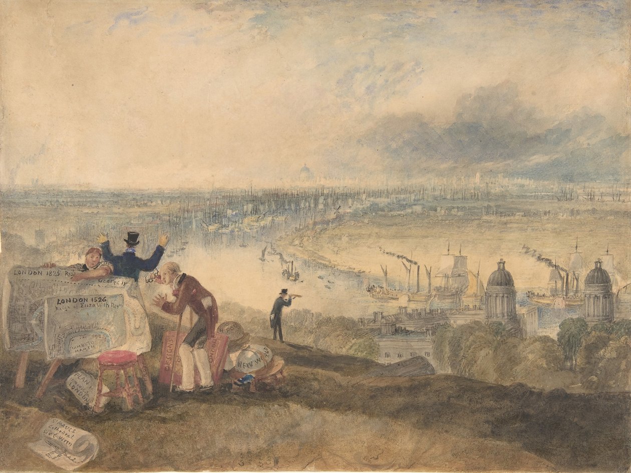 Vista de Londres desde Greenwich, 1825 de Joseph Mallord William Turner