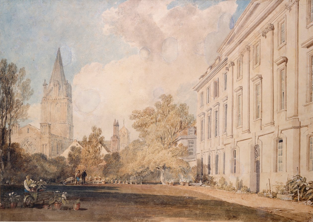Vista de la Catedral de Christ Church y parte del Corpus Christi College de Joseph Mallord William Turner