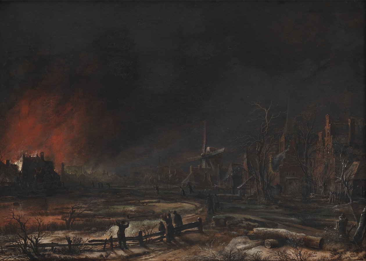 Un paisaje suizo con la montaña Wetterhorn de J.P. Møller