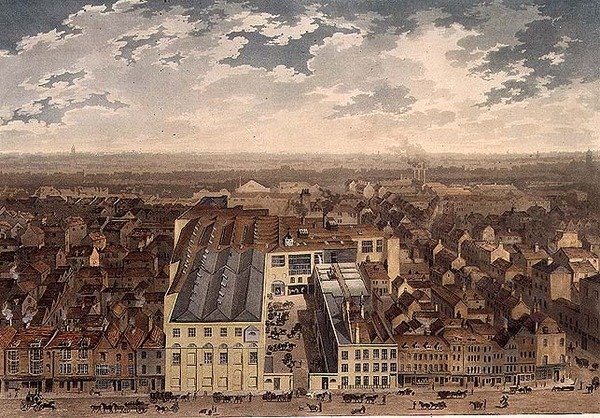 Vista de la Cervecería Genuine Beer, Golden Lane, publicada por R. Cribb de J.S. Barth