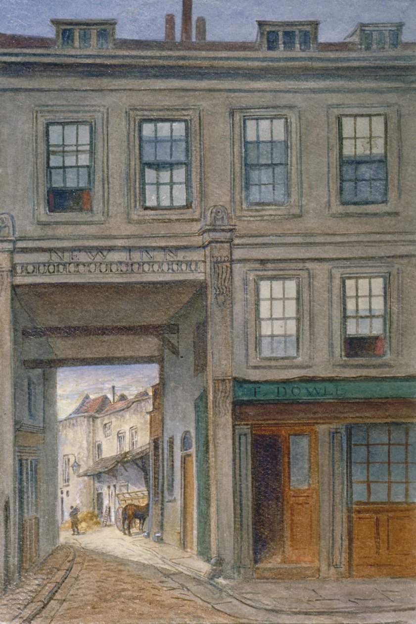 Vista de New Inn, Old Bailey, Ciudad de Londres, 1868 de JT Wilson