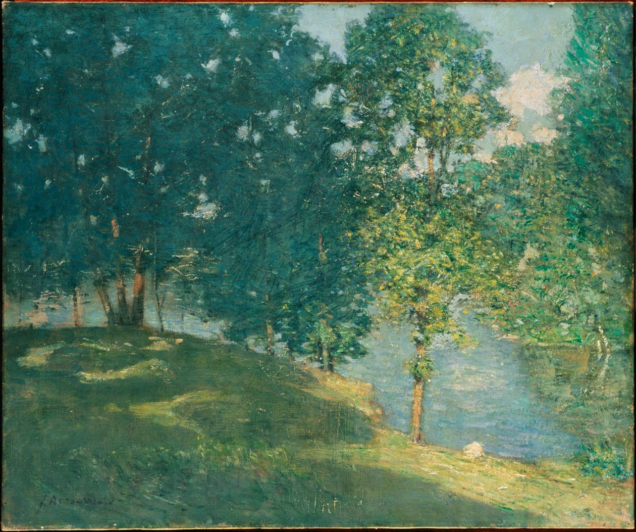 Tarde junto al estanque de J. Alden Weir