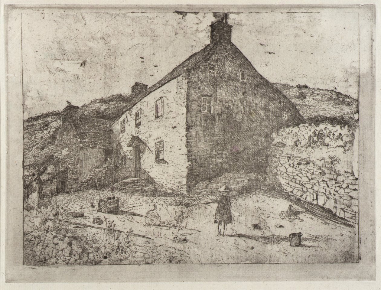 Cabaña del pescador--Isla de Man de J. Alden Weir