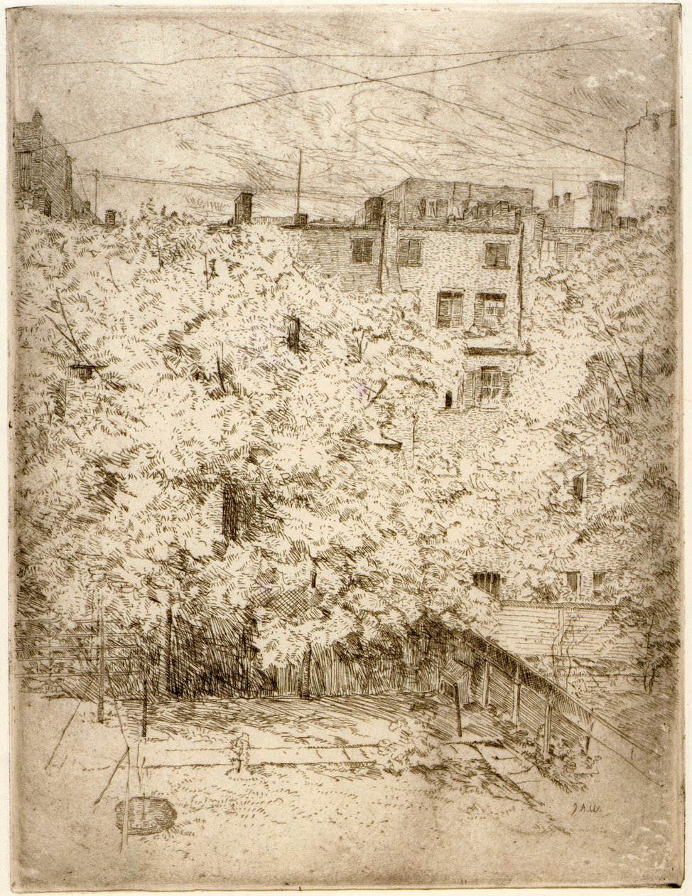 Mi patio trasero nº 2 de J. Alden Weir