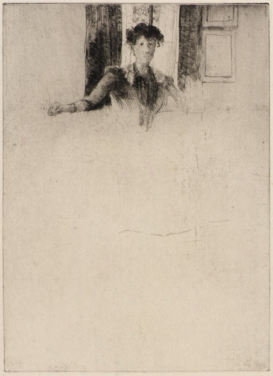 Boceto junto a la ventana de J. Alden Weir