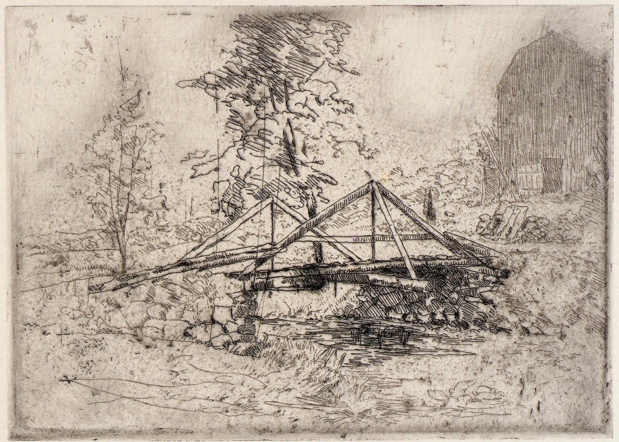 El puente de madera de J. Alden Weir