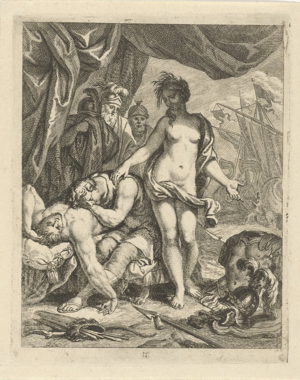 Aquiles llora la muerte de Patroclo Escenas de la vida de Aquiles (título de la serie) Vitam et mortem achilli (título de la serie) de J. Alexander Janssens
