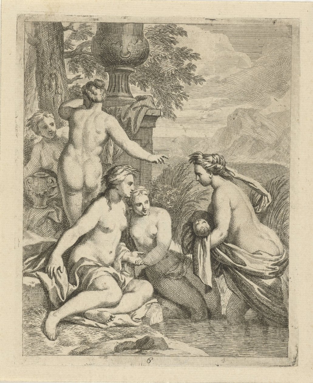 Thetis vuelve a sus ninfas de agua Escenas de la vida de Aquiles (título de la serie) Vitam et mortem achilli (título de la serie) de J. Alexander Janssens