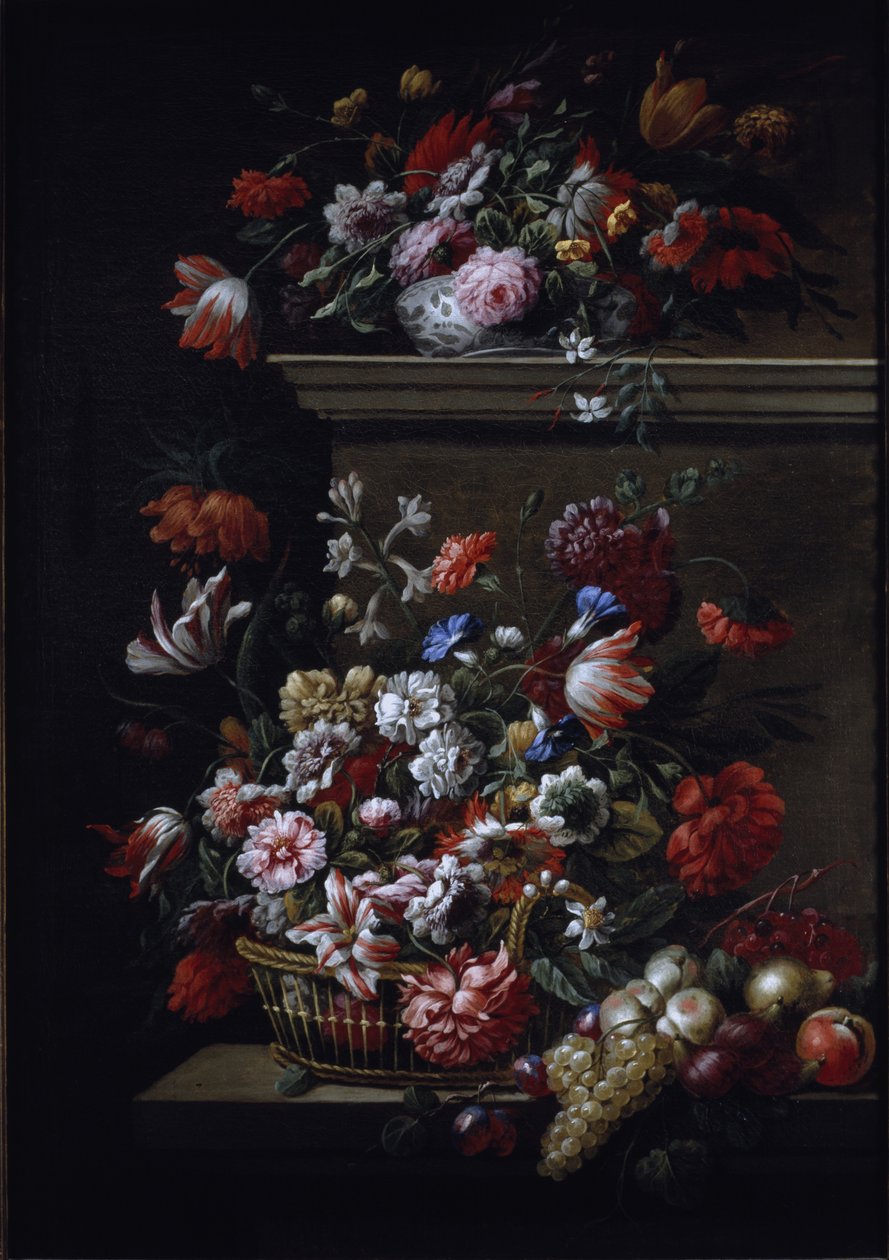 Naturaleza muerta de flores de J B and Bogdany Jakob Monnoyer