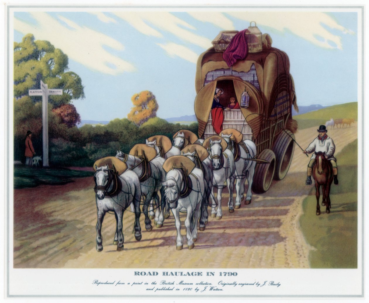 Transporte por carretera en 1790, 1820 de J Baily