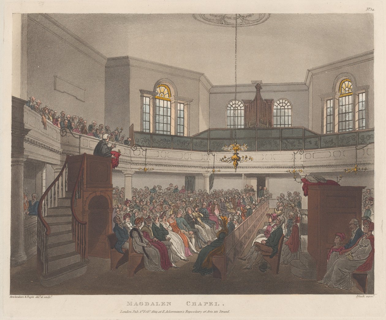 Capilla de Magdalena, 1 de febrero de 1809 de J. Bluck