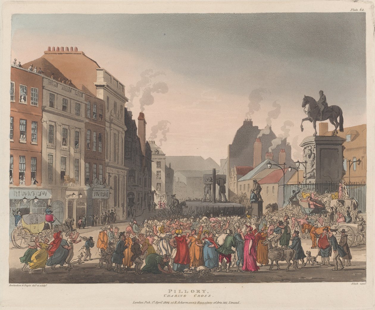 Picota, Charing Cross, 1 de abril de 1809 de J. Bluck